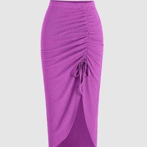 CIDER textured slit skirt